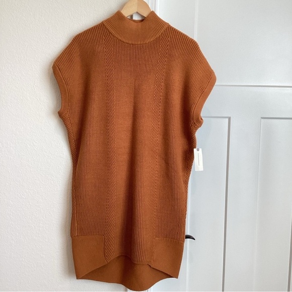 NWT! Anthropologie Short-Sleeve Mock-Neck Sweater Mini Dress - Multiple Sizes☂️ - Picture 5 of 11